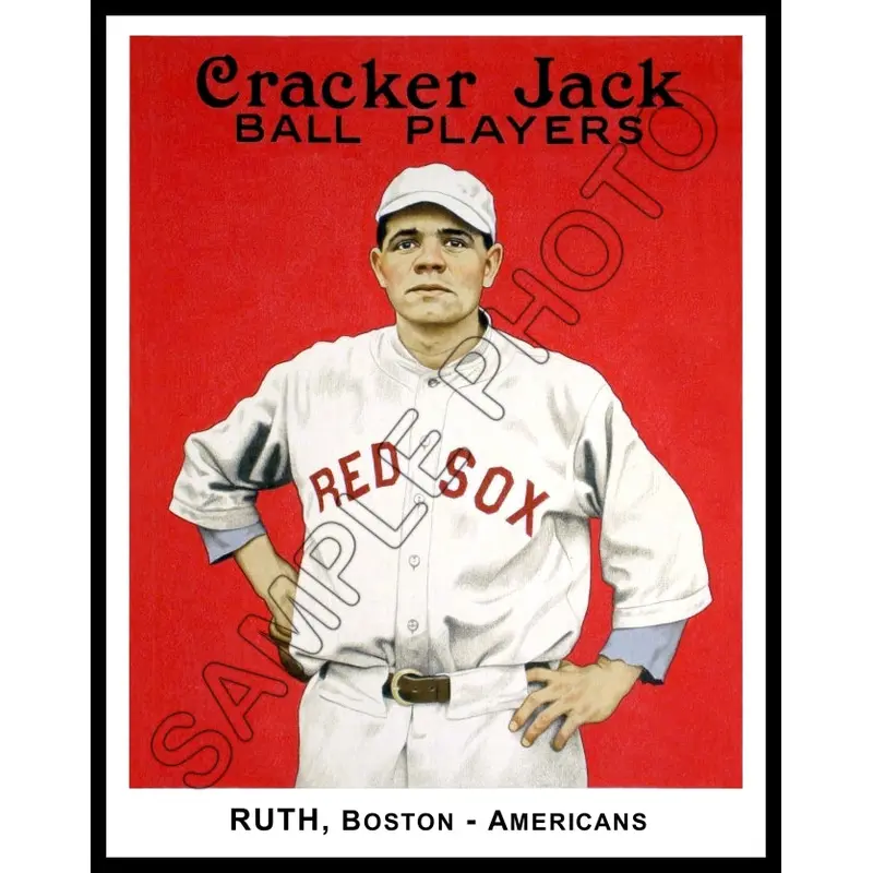 Babe Ruth 11X14 Photo - 1915 Cracker Jack Boston Red Sox - 732