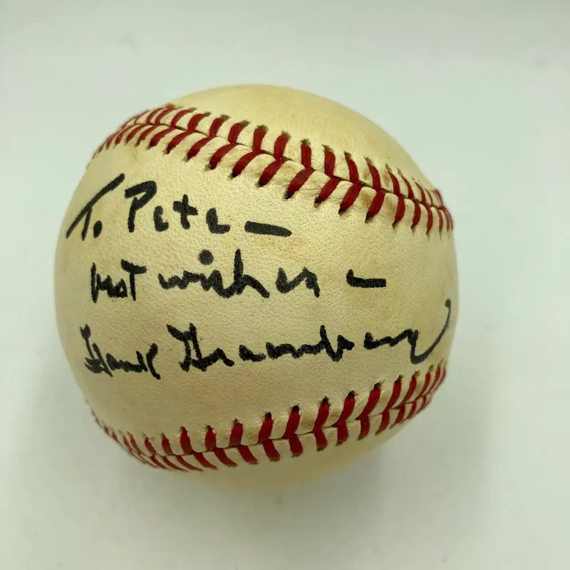 Hank Greenberg Single Signed Vintage American League Baseball JSA COA