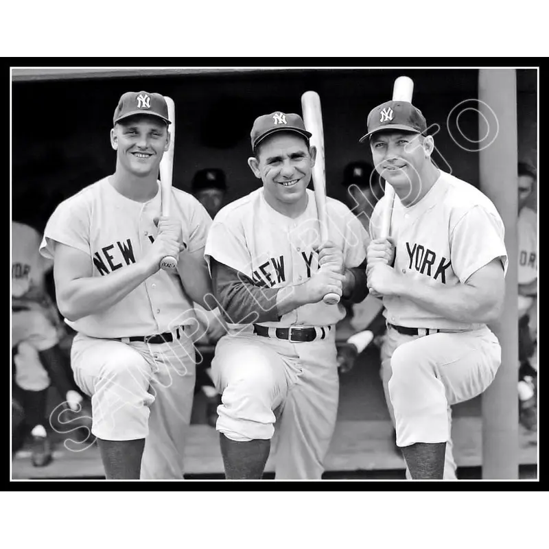Mickey Mantle Roger Maris 11X14 Photo - Yogi Berra New York Yankees - 11913