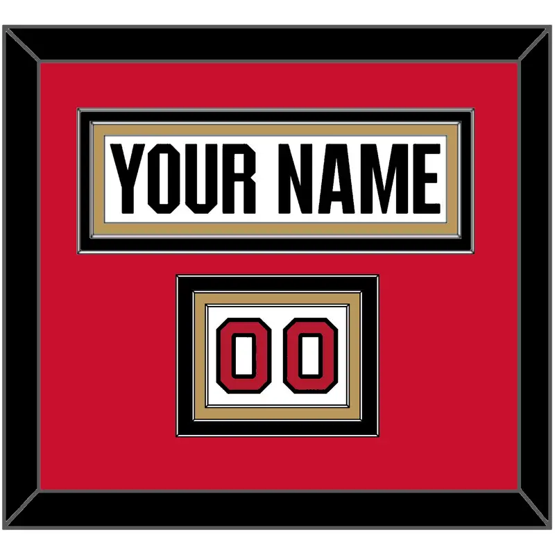Ottawa Nameplate & Number (Shoulder) - Road White (2017-2020) - Triple Mat 3