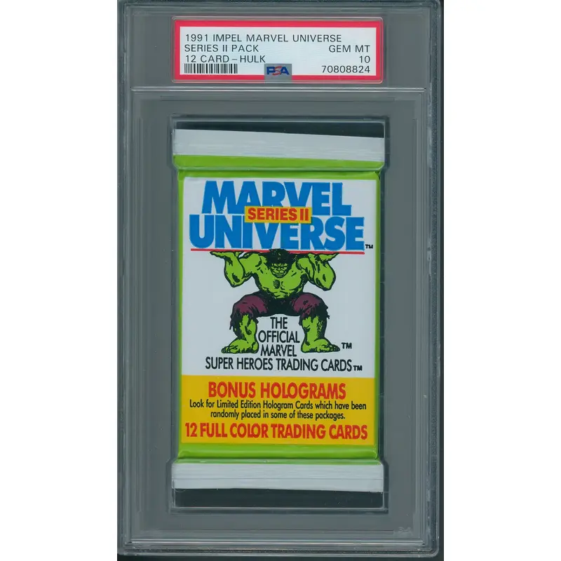 1991 Impel Marvel Universe Unopened Series 2 Pack Hulk PSA 10
