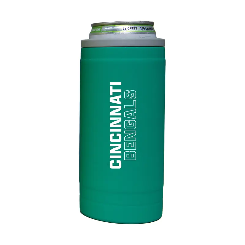 Cincinnati Bengals 12oz Optic Stacked Soft Touch Slim Coolie