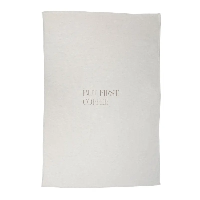 Just a Girl But First Coffee Sublimated Sweatshirt Blanket