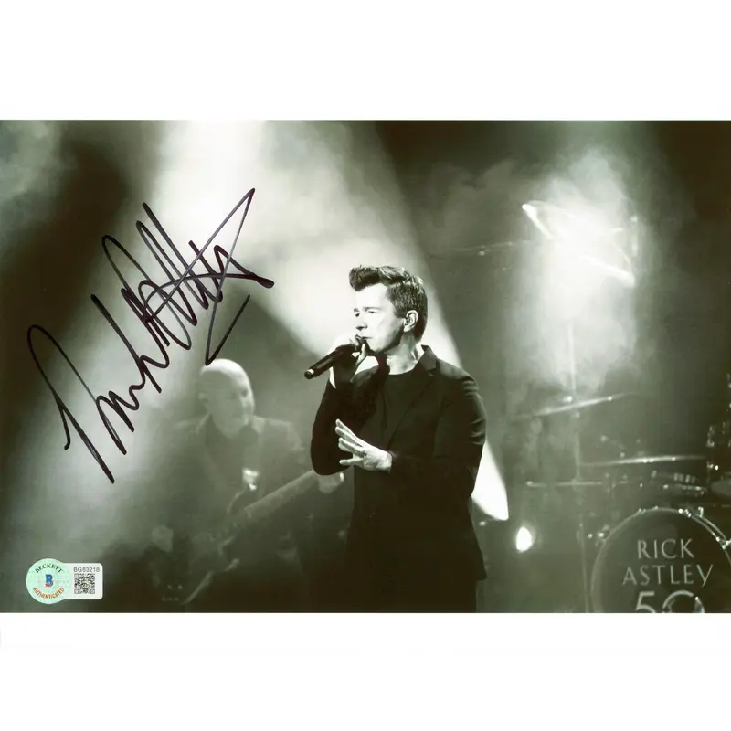 Rick Astley Authentic Signed 8x10 Black & White Photo Autographed BAS #BG83218