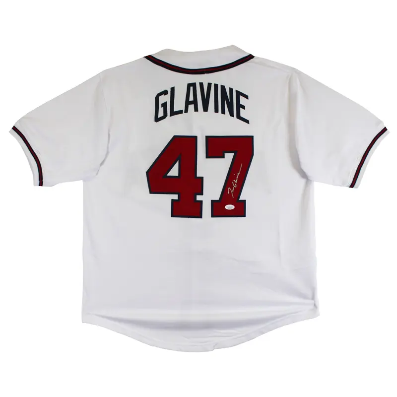 Tom Glavine Authentic Signed White Pro Style Jersey Autographed JSA
