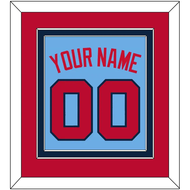 Minnesota Name & Number - Alternate Light Blue - Double Mat 4