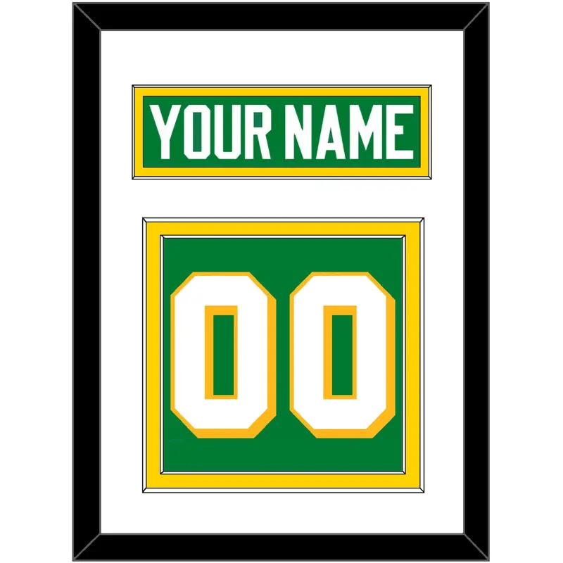 Minnesota Nameplate & Number (Back) - Alternate Green - Double Mat 1
