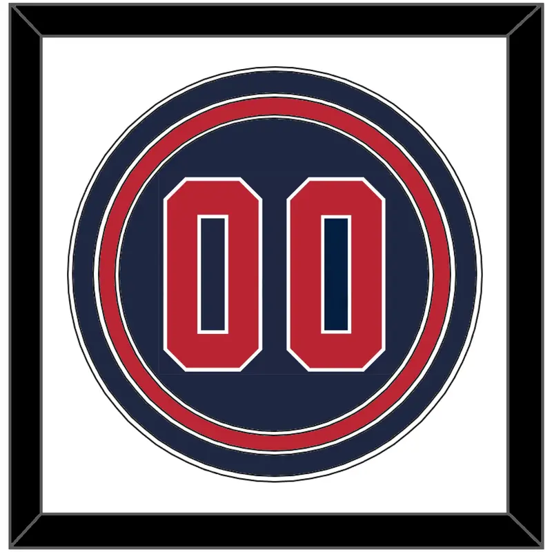 United States Baseball Number - 2020/2021 Olympics Alternate Blue - Triple Mat 1