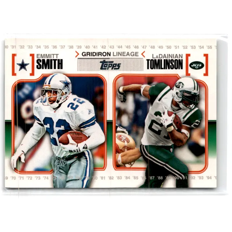 2010 Topps Gridiron Lineage Emmitt Smith/ LaDainian Tomlinson #GL-ST