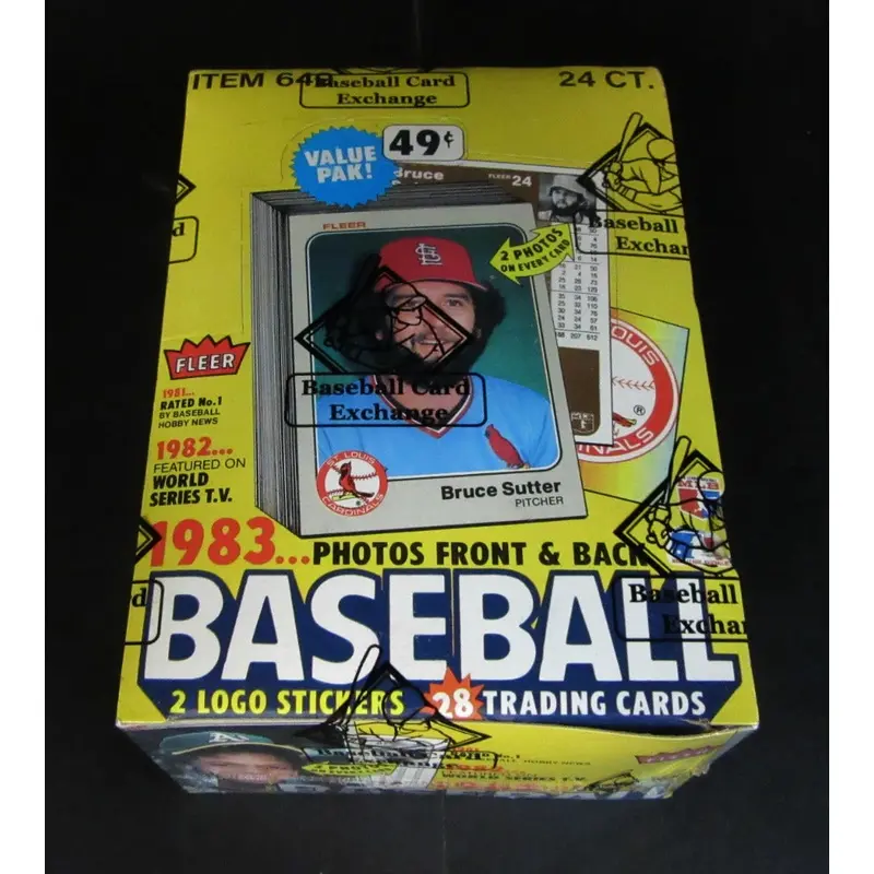 1983 Fleer Baseball Unopened Cello Box (FASC)