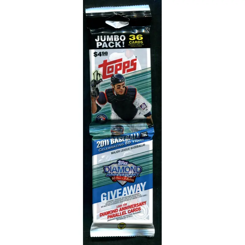 2011 Topps Baseball Unopened Series 2 Jumbo Pack (36)