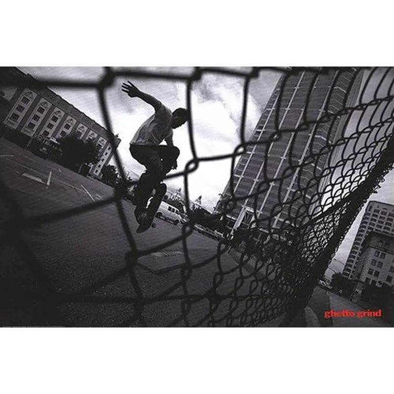 Skateboarding "Ghetto Grind" Wall Poster - Image Source