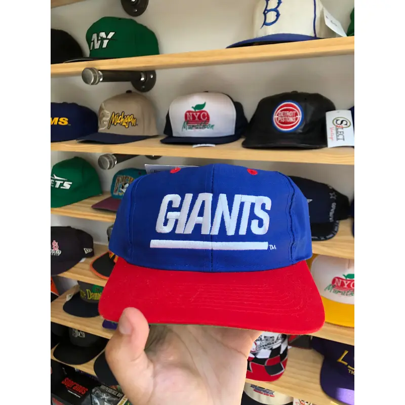 Vintage Deadstock Logo 7 New York Giants Spellout Snapback