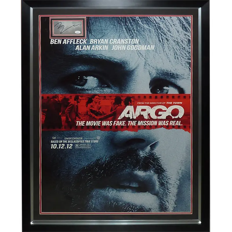 ARGO Full-Size Movie Poster Deluxe Framed with Ben Affleck Autograph - JSA