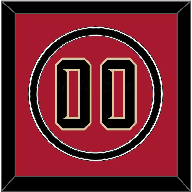 Arizona Number - Alternate Red (2020-2023) - Double Mat 3