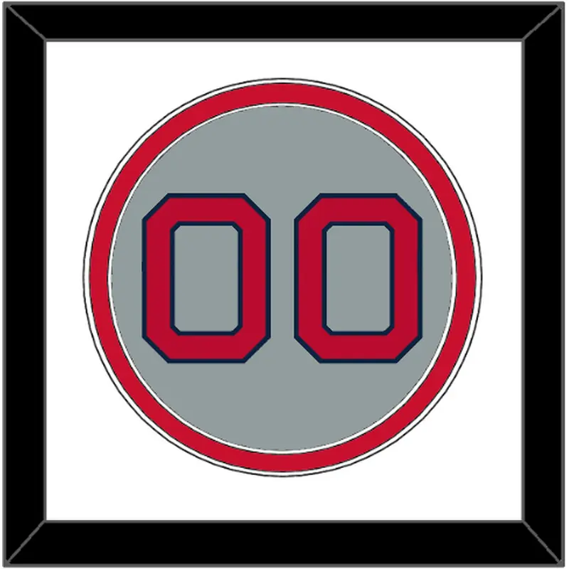 Boston Number - Road Gray (1992-2008) - Double Mat 1