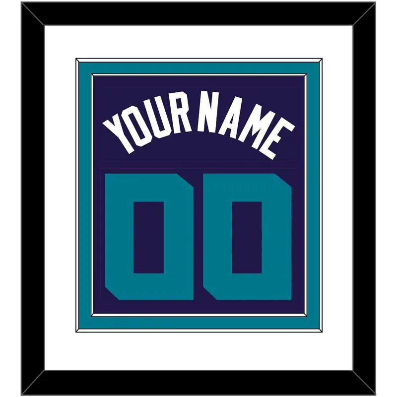 Charlotte Name & Number - Purple Statement - Double Mat 1