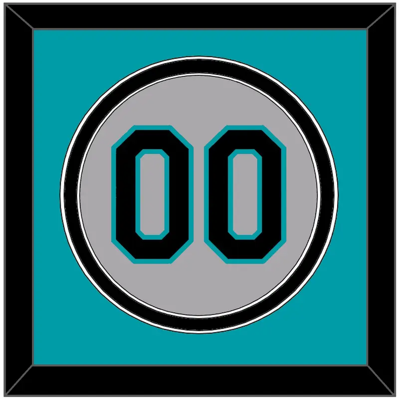 Florida Number - Road Gray (1993-2002) - Double Mat 2