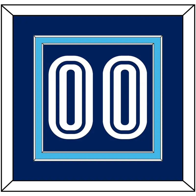 Villanova Basketball Number - Road Blue (2005-2007) - Double Mat 1