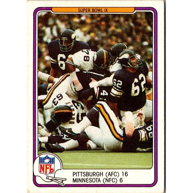 1982 Fleer Team Action Super Bowl IX #65