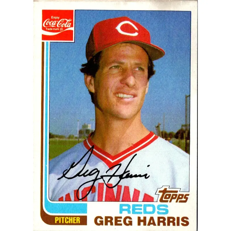 1982 Topps Coca-Cola Cincinnati Reds Greg Harris #7