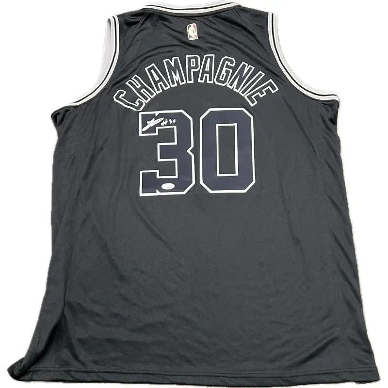 Julian Champagnie Signed Jersey JSA San Antonio Spurs Autographed