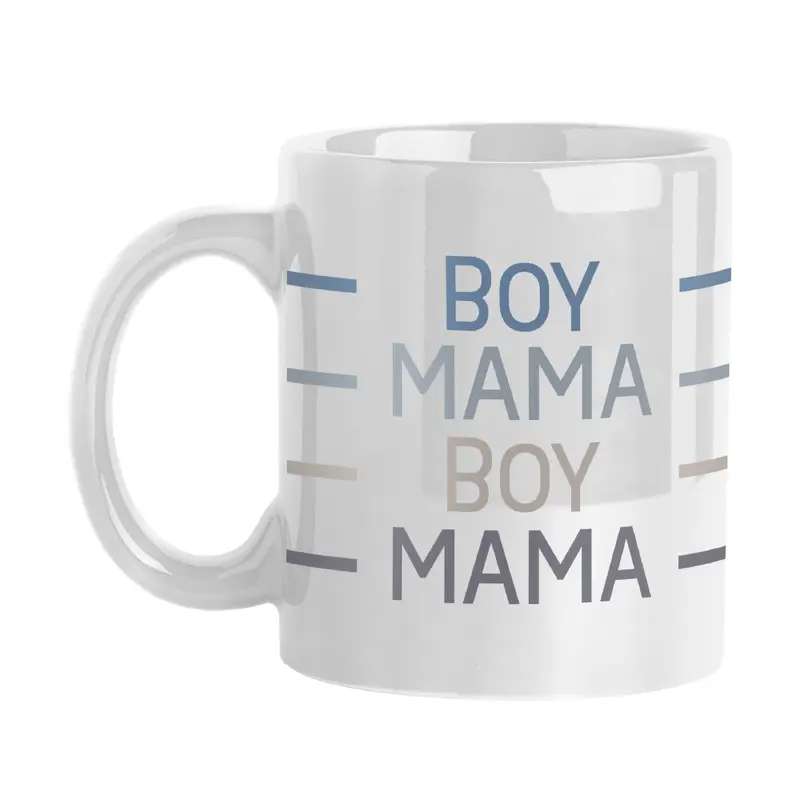 Mothers Day 11oz Boy Mama White Sublimated Mug