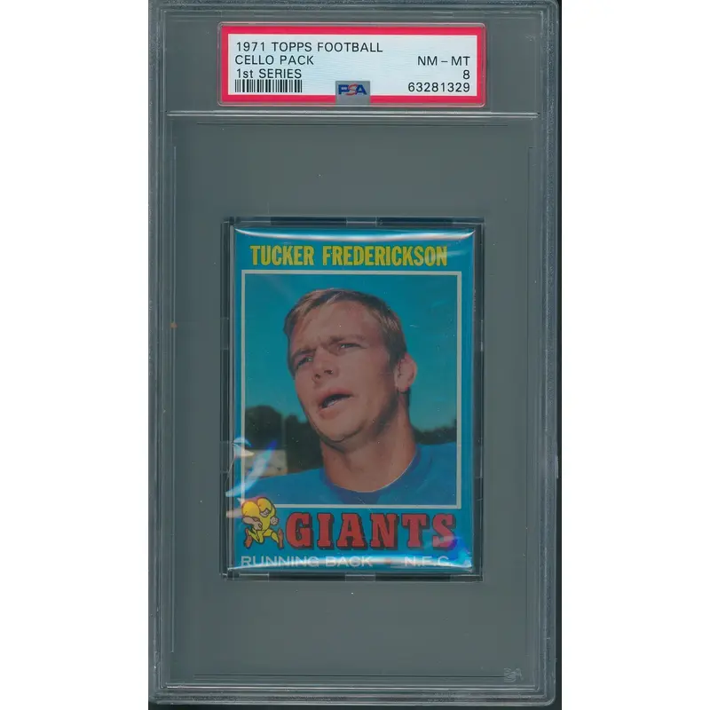 1971 Topps Football 1st Series Cello Pack PSA 8 *1329