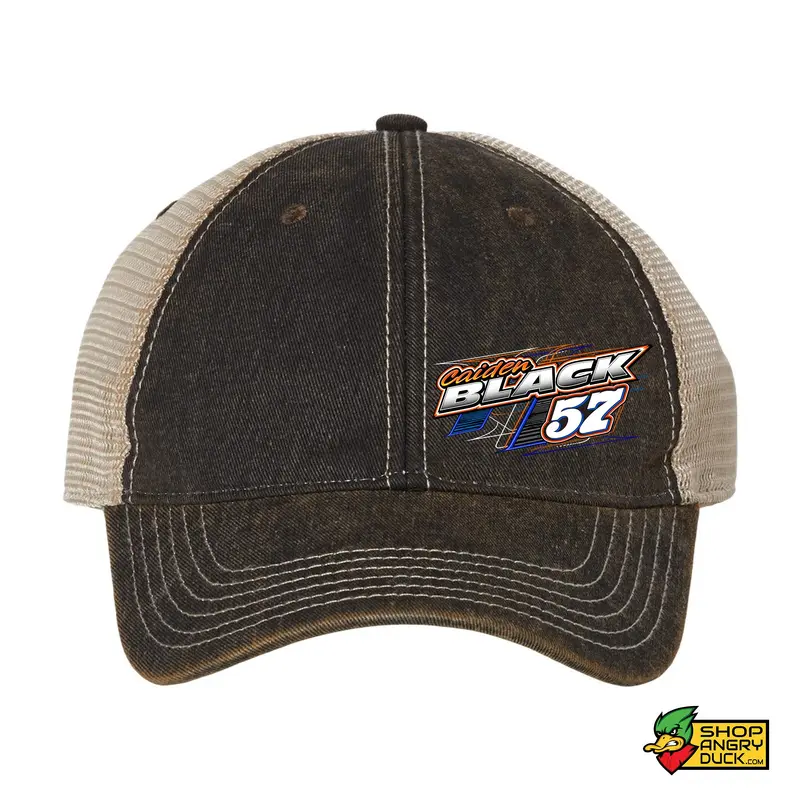 Caiden Black Racing Trucker Hat
