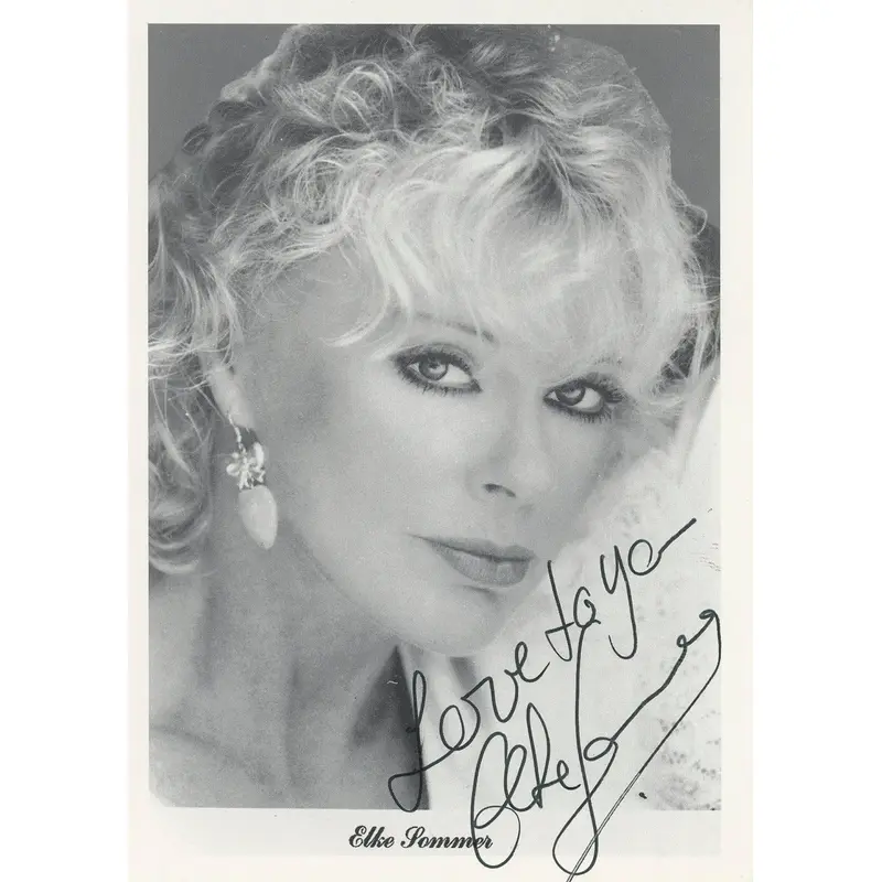 Elke Sommer A Shot in the Dark "Love To You" Signed 3.25x5 Photo BAS #BK43341