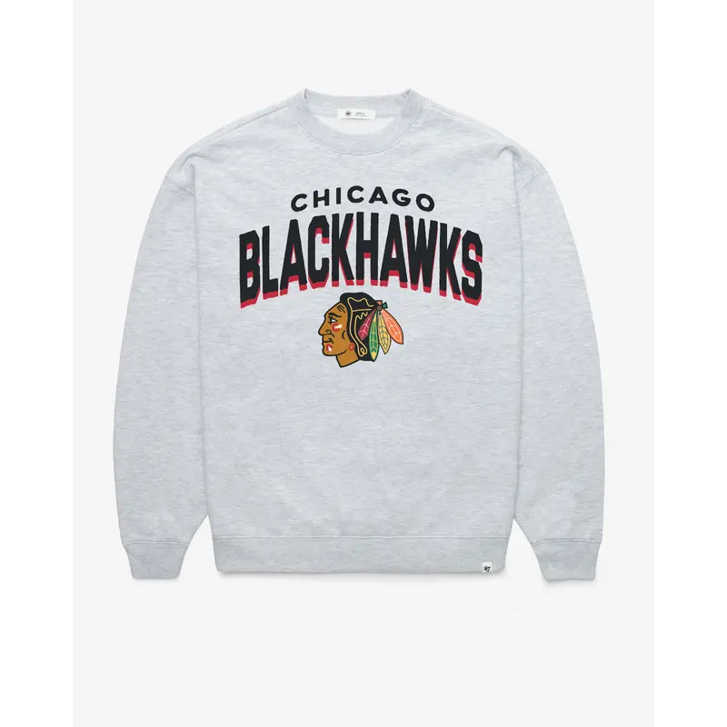 CHICAGO BLACKHAWKS CAMPUS ARCH CLOUD '47 OVERSIZED CREW WOMENS