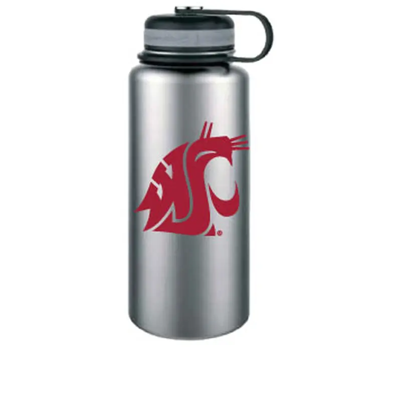 Matte Grey WSU Cougars Water Bottle
