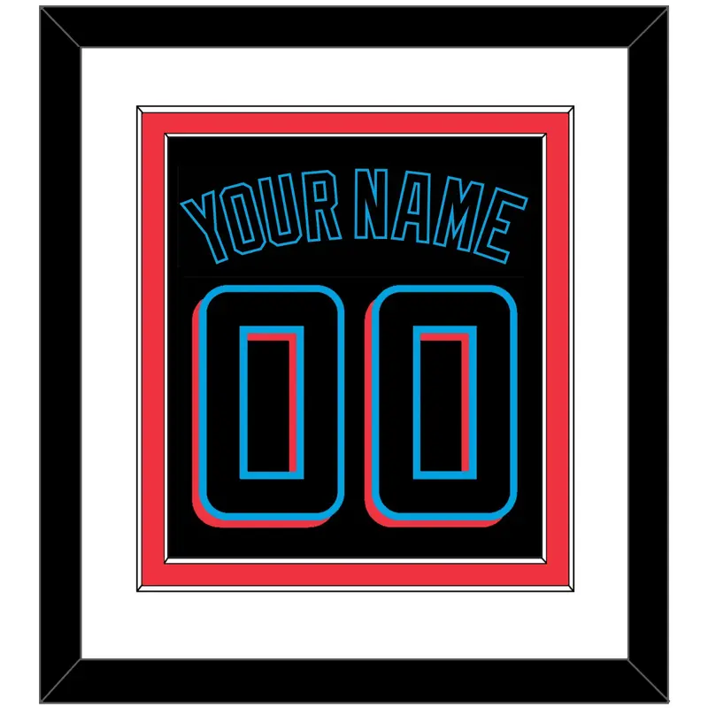 Miami Name & Number - Alternate Black (2019-2023) - Double Mat 2