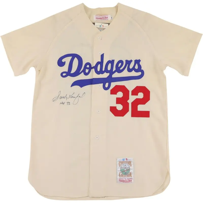 Sandy Koufax Hall Of Fame 1972 Signed Authentic Brooklyn Dodgers Jersey PSA DNA