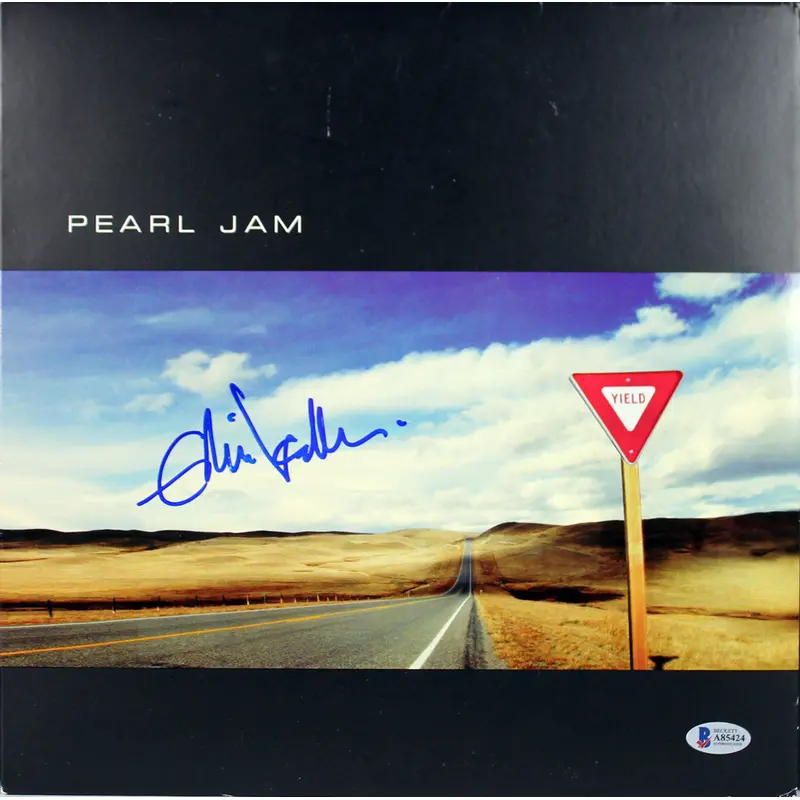 Eddie Vedder Pearl Jam Authentic Signed Yield Album Cover W/ Vinyl BAS #A85424