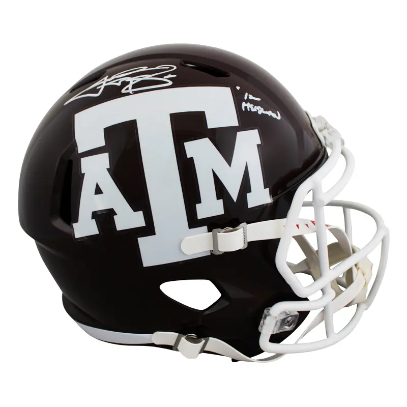 Texas A&M Johnny Manziel "12 Heisman" Signed Full Size Speed Rep Helmet BAS W 2
