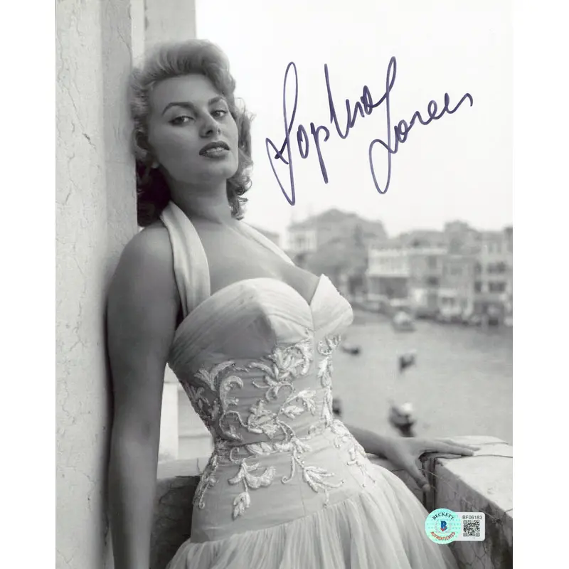 Sophia Loren Two Women Authentic Signed 8x10 Sexy Photo Autographed BAS #BF06183