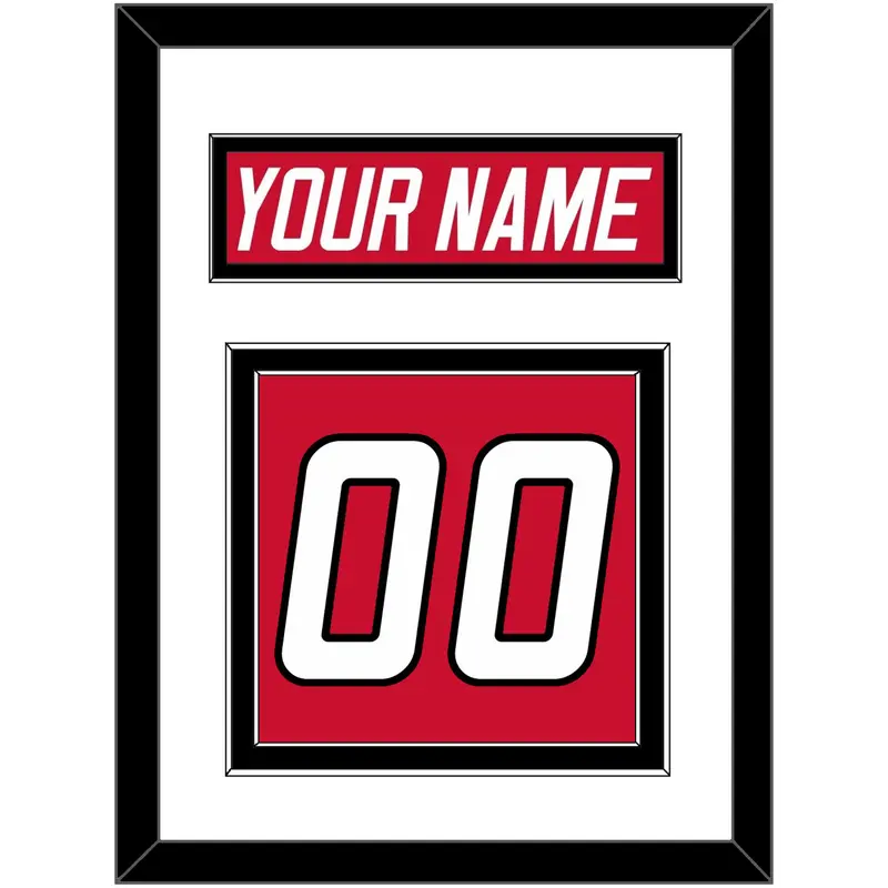 Carolina Nameplate & Number (Back) - Road Red (1997-2000) - Double Mat 1