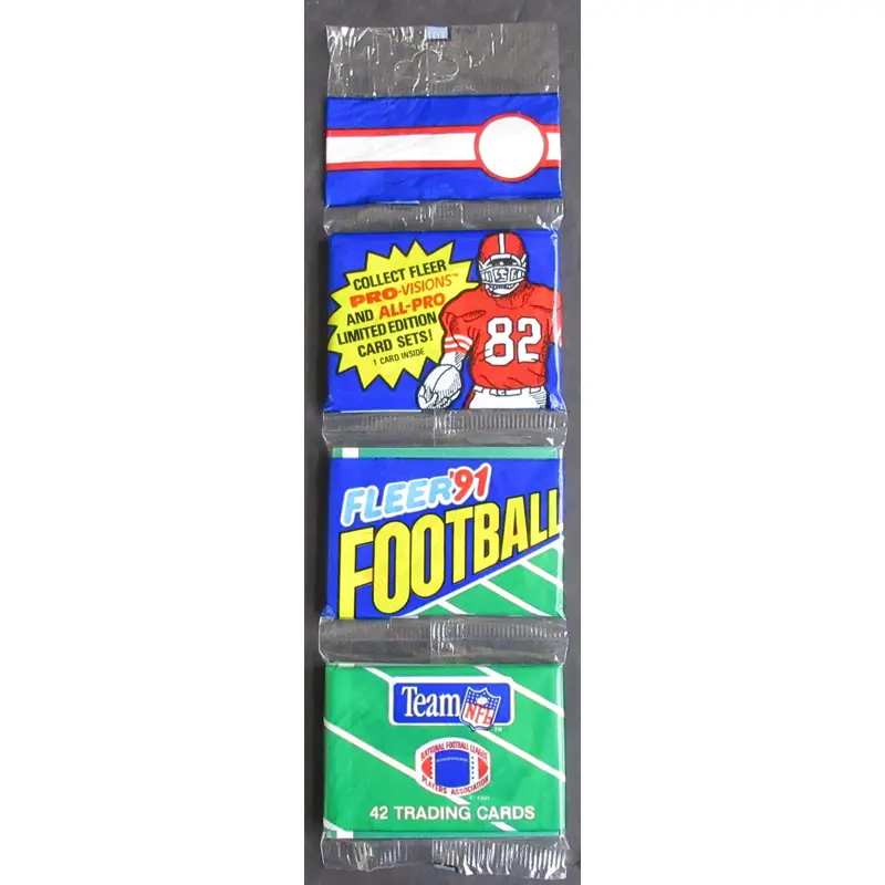 1991 Fleer Football Unopened Rack Pack (42)