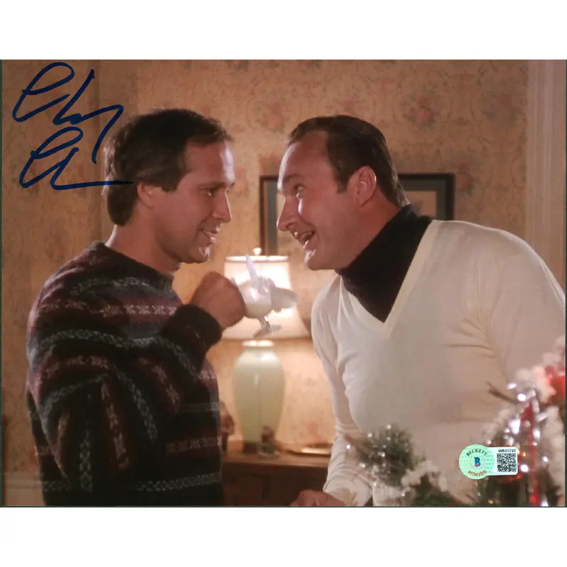 Chevy Chase Christmas Vacation Authentic Signed 8x10 Photo BAS Witness #WR45748