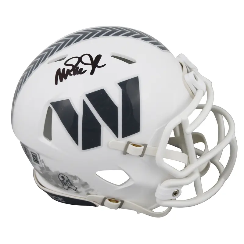 Commanders Magic Johnson Signed Salute To Service III Speed Mini Helmet BAS Wit