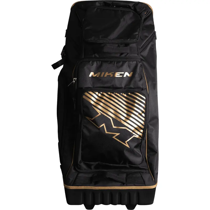 Miken Gold Edition Deluxe Slowpitch Wheeled Roller Bag - M-DLUXWB-BKGO