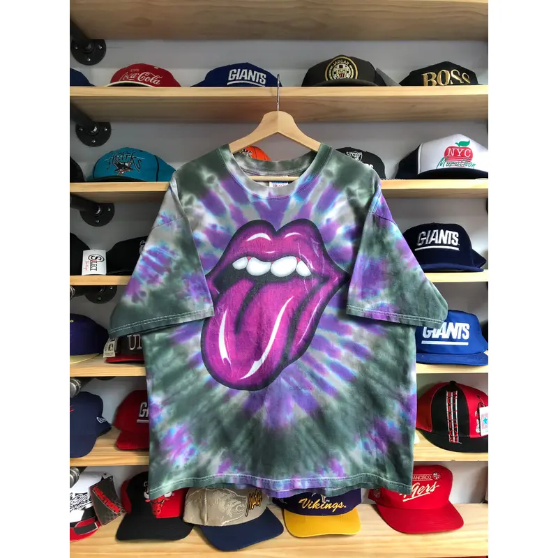 Vintage 1997 Rolling Stones Logo Tie Dye Tee Size XL