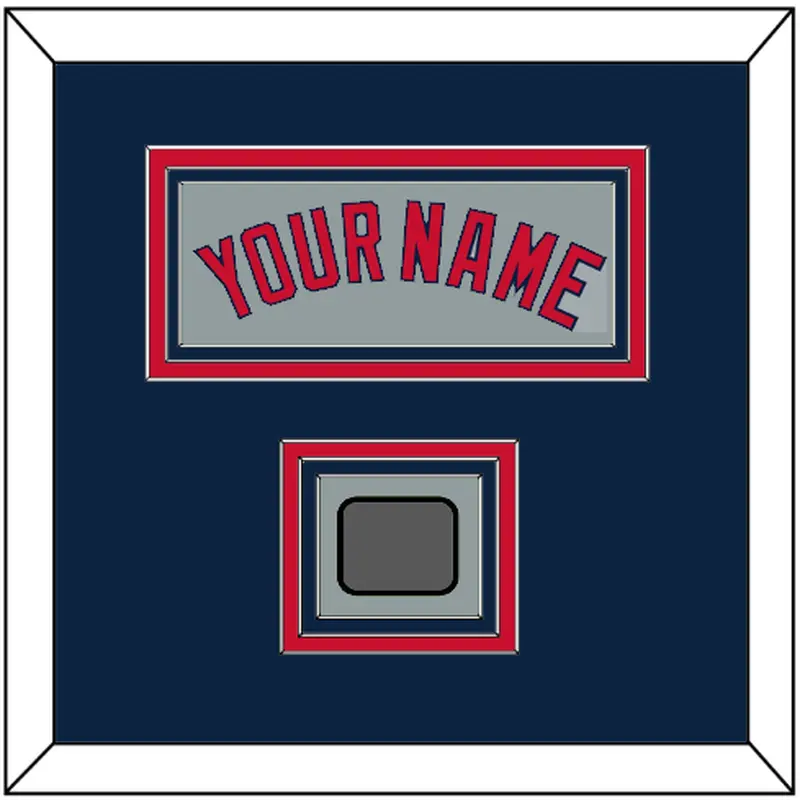 Boston Name & World Series Champions Patch - Road Gray - Triple Mat 3