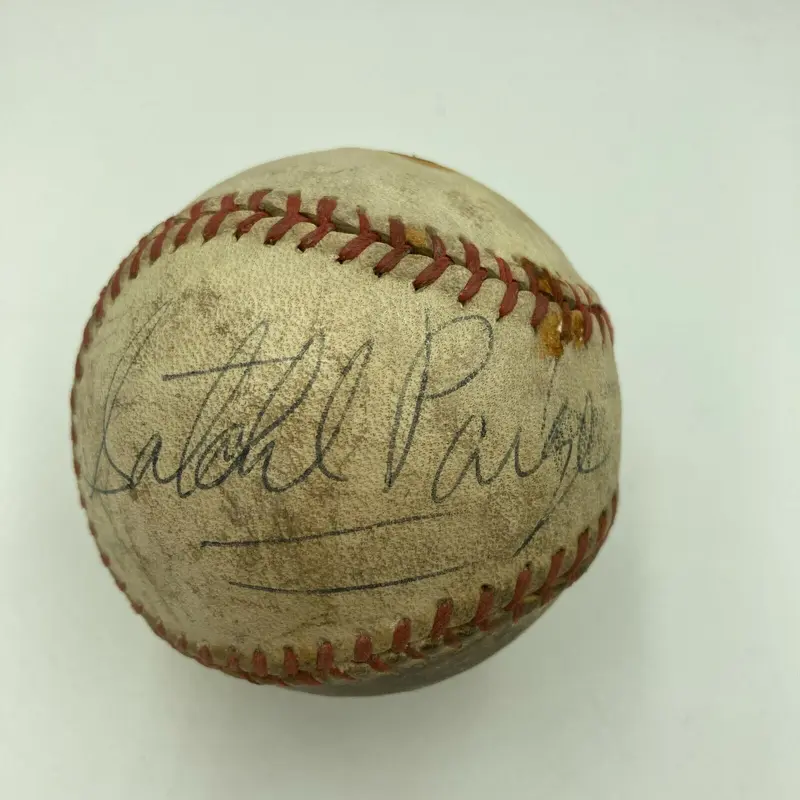 Satchel Paige Single Signed 1950's Official National League Baseball JSA COA