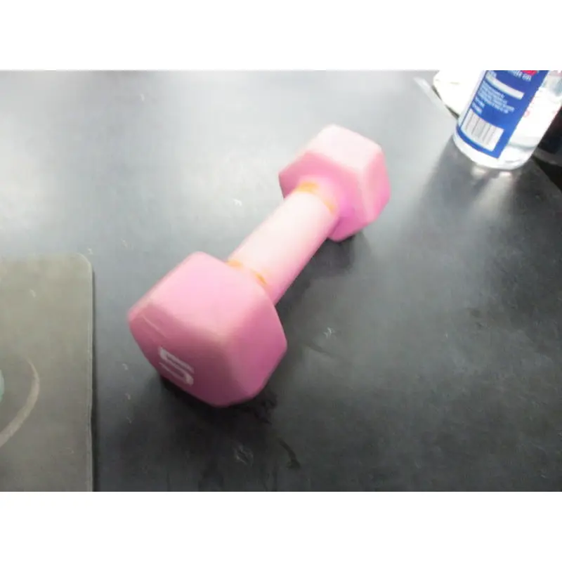 Used Cap 5 LB Rubber Hex Dumbbell