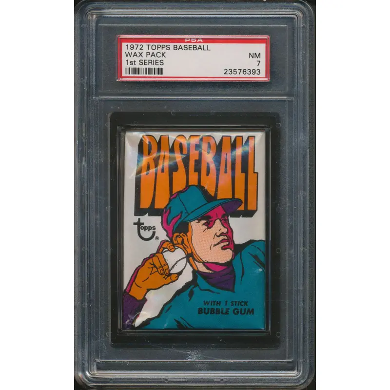 1972 Topps Baseball Unopened Series 1 Wax Pack PSA 7