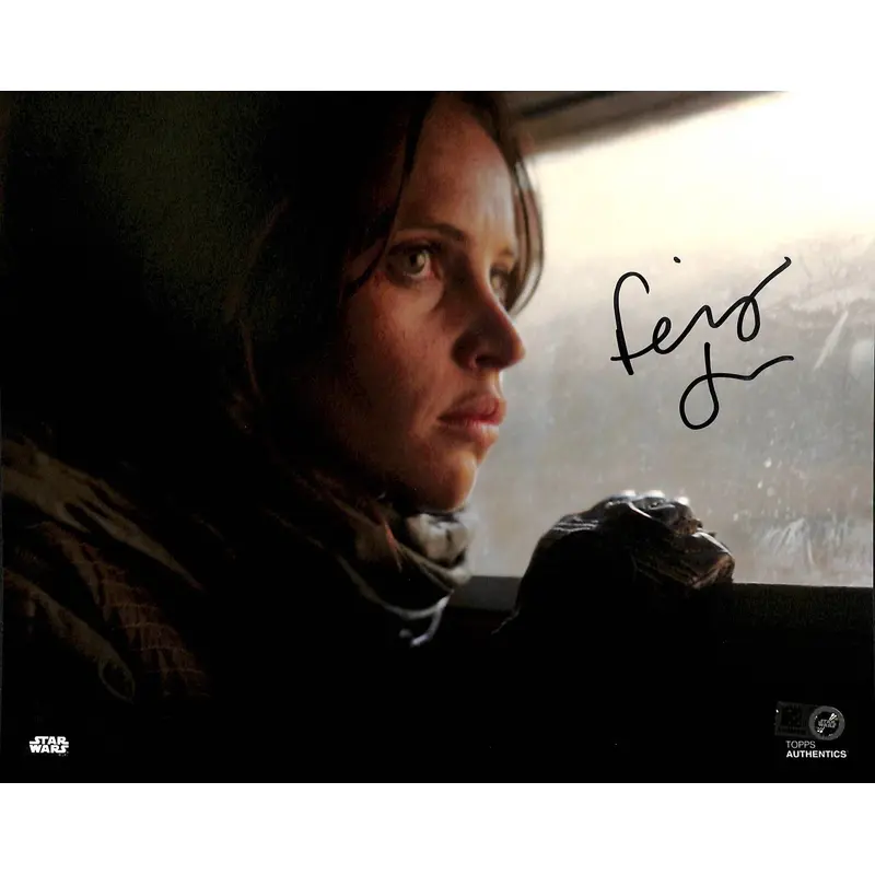 Felicity Jones Rogue One A Star Wars Story Signed 8x10 Photo Topps Authentics