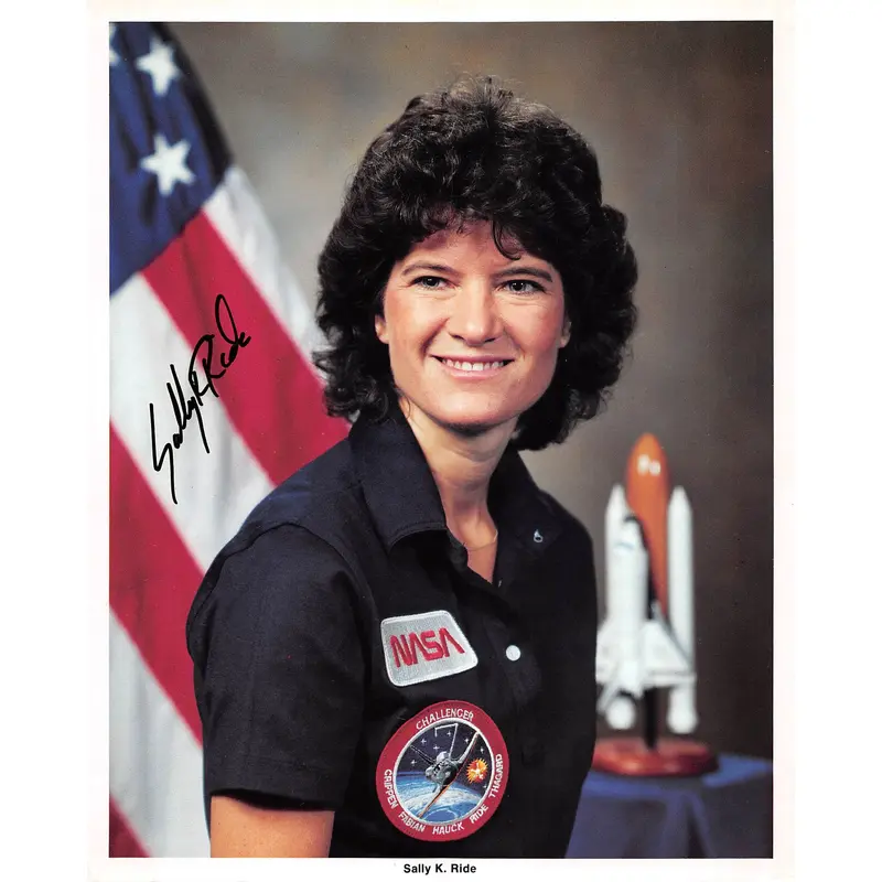 Sally Ride Space Shuttle Challenger Signed 8x10 Original NASA Photo BAS #AC26894