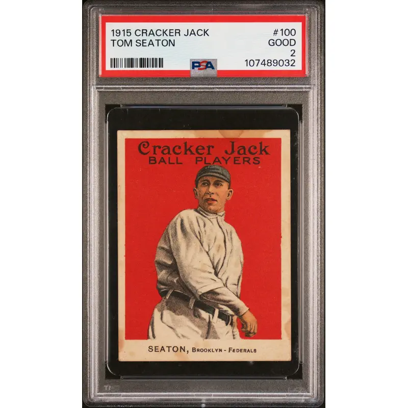 Tom Seaton 1915 Cracker Jack #100 PSA 2 Good